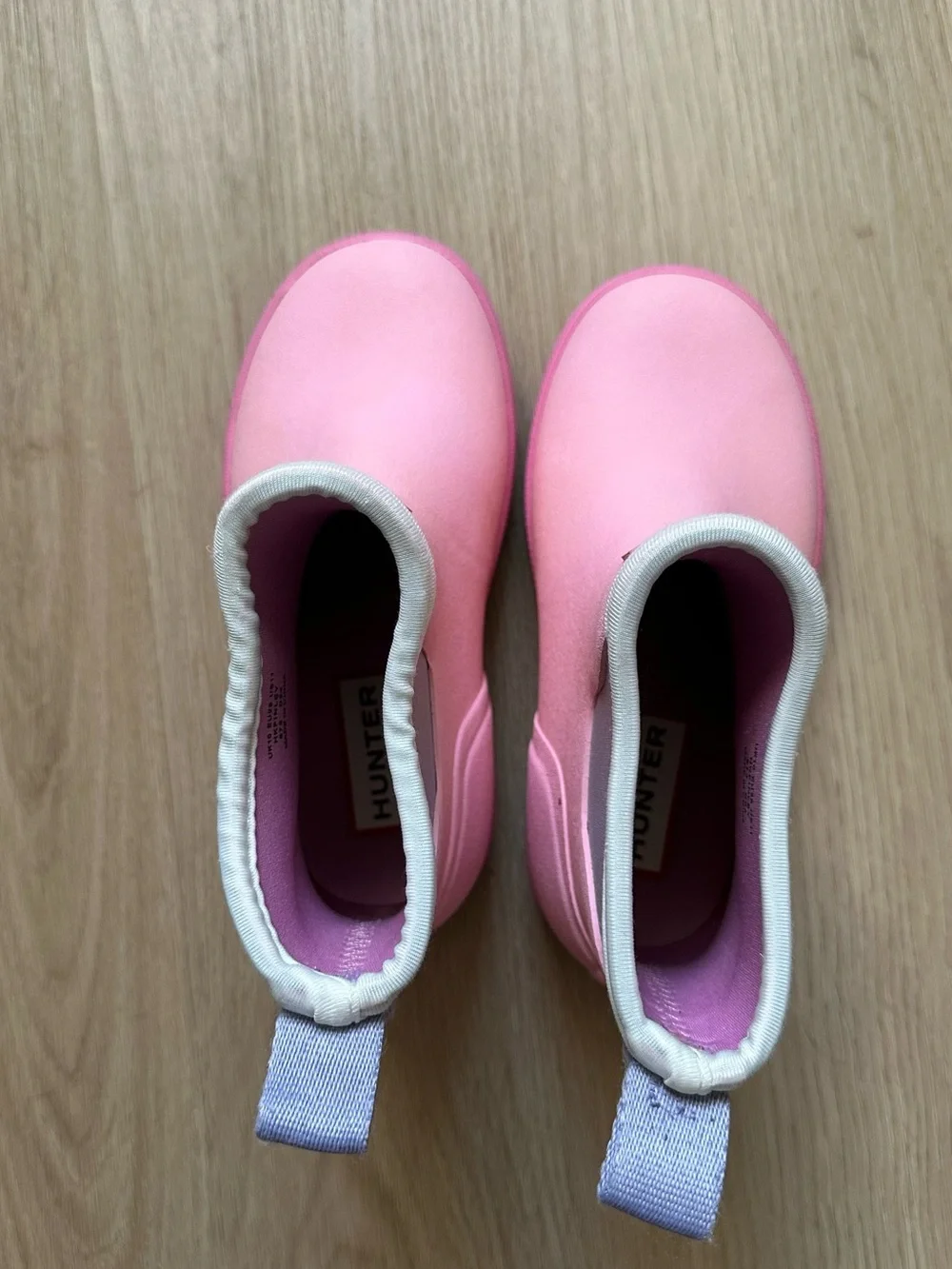 Hunter Kids Pink Rain Chelsea Boots